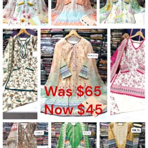 Final clearance- New Pakistan embroidered lawn suits - was $65 now $45