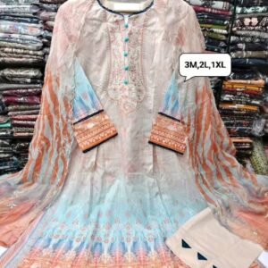 New Pakistani embroidered lawn XL sizes