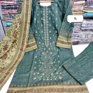 New Pakistani embroiderilawn with shawl dupatta (thick cloth)