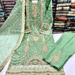 New Partywear pakistani 3 pcs dress Ready to wear