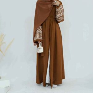 Embroidered keffiyeh abayas