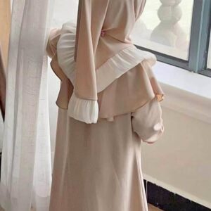 Premium quality kids abaya two piece