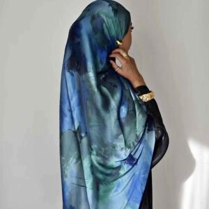 Satin printed hijabs